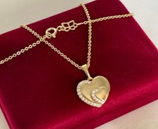 Edel Doppelherz Halskette Herz