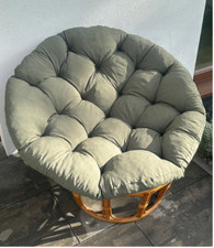 Sitzkissen für Papasan Rattan Schaukel Hängesessel 110 cm Rund Kissen Garten