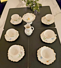 Villeroy & Boch My Garden 6x Kaffeetasse + Untertasse Milchkännchen + Zuckerdose