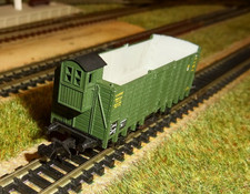 Minitrix Bayrischer offener Güterwagen Grün mit Bremserhaus / K.Bay.Sts.B.