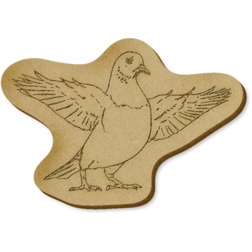 Pigeon with wings spread - x, 'pigeon
