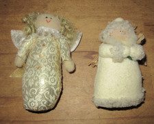 2 x Engel Figuren Deko Stoff Weihnachtsdeko Weihnachten