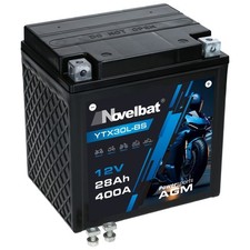  Novelbat AGM YTX30L-BS 12V 28Ah 400A Jet Ski Quad Motorradbatterie 