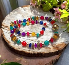 Perlen Kette XXl Mehrfarbig