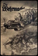 Blechschild 20x30 Zeitschrift Cover DIE WEHRMACHT Flugzeug Luftwaffe Weltkrieg D