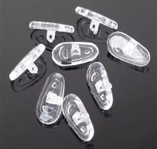 Nasenpads 4 Paar( 8 Stück) Nasenpads / Brillenpads  Silikon Schraubsystem 14x7mm