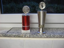 2 alte Kegel Bowling Pokale