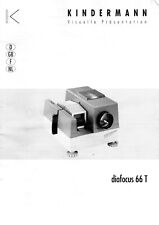 Bedienungsanleitung Manual Diaprojektor Kindermann diafocus 66 T