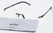 GÖTTI PERSPECTIVE Brille EF01 53 Randlos Edelstahl Schwarz Ultraleicht Swiss New