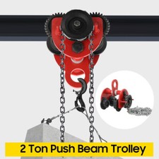 Laufkatze Handfahrwerk Rollfahrwerk Seilwinde Kettenzug Haspelkette Kran 2t DE