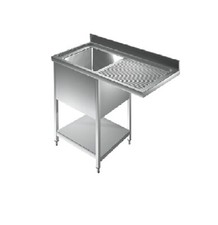 Spülcenter 1200x600 für Spülmaschine Gastro Spüle Spültisch mit 1 Becken links