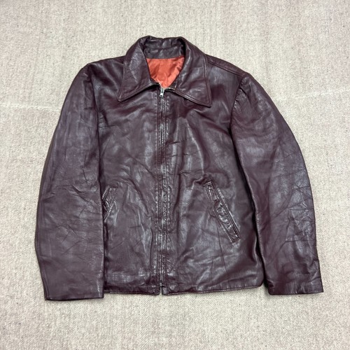 Vintage leather jacket mens - jacket,