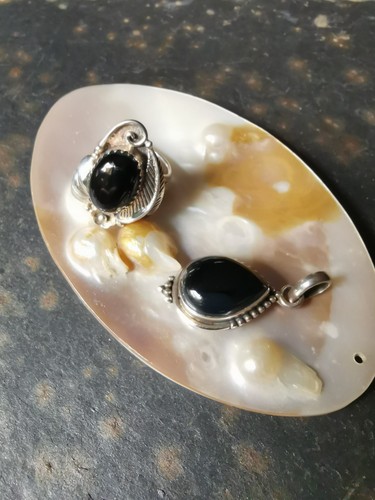 Indianerschmuck ring onyx 17mm - indianerschmuck,