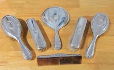 Eine feine Qualität 6 Stück, Antik Silber Schminktisch Set. Atemberaubend, schwer Full Set