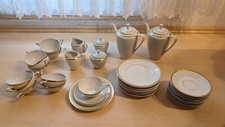 Kaffeeservice 12 Personen Reichenbacher Porzellan Goldrand fine china creme DDR