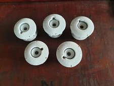 5 x Schraubkappe Abdeckung Sicherung Porzellan E33 Fassung 63A / 500 V DDR