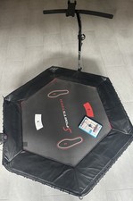 Fitnesstrampolin Sportstech HTX100 - klappbar - Fitness Trampolin mit Haltegrif