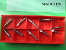 10 VHM Gravierstichel Ø3,175 Frässtichel 20° Gravurfräser engraving bit Stichel
