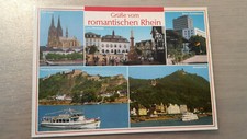 Postkarte Grüße vom romantischen  Rhein Köln Dom Linz Marktplatz Bonn Bundesh_7