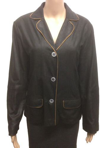 Echt leder blazer jacke - blazer,