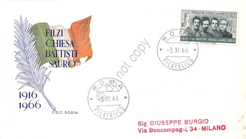Fdc rhodos republik - rhodos, 1966