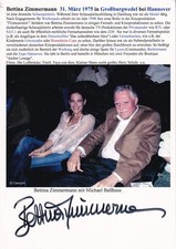 Autogramm - Bettina Zimmermann