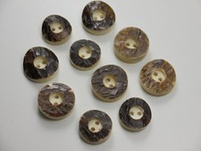 10 Stück Horn Trachtenknöpfe