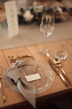 (Hochzeits-)Stoffservietten beige - selbst genäht - gewaschen & gebügelt - 40Stk