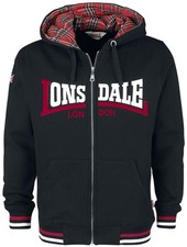 Lonsdale London Kapuzenjacke Herren Nateby schwarz Streetwear