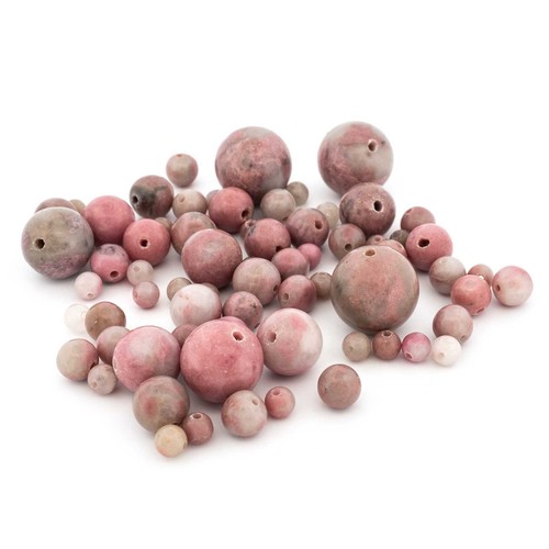 Rhodonit perlen mix g - rhodonit,
