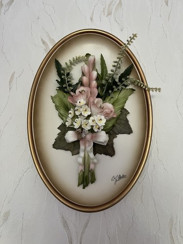 Vintage wandbild blumenrelief - vintage,