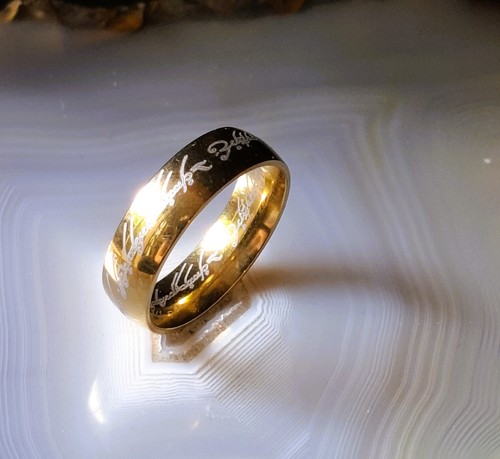 Der eine ring edelstahl golden - eine,