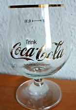 1 Coca Cola Glas mit Goldrand Vintage Schwenker 0,3 l 80-iger Jahre