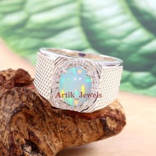 Natürlich Feuer Opal & Cz Mit