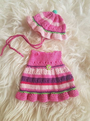 Puppenkleidung strick kleid - strick,,