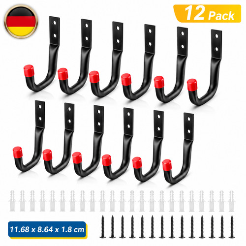 Garagenhaken 12er set - garagenhaken,
