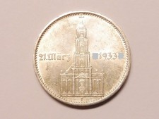 DRITTES REICH 5,- Mark 1934 F