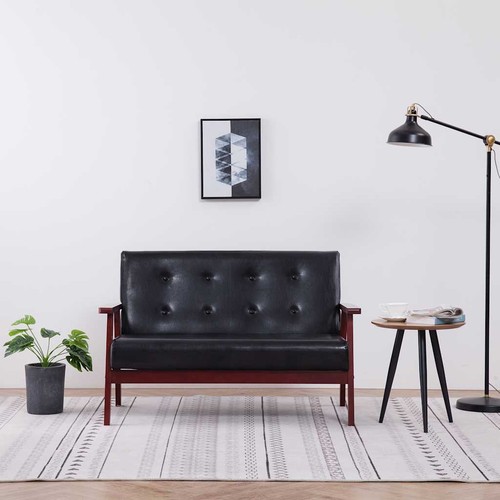 Vidaxl sofa sitzer schwarz - sofa, 2-sitzer