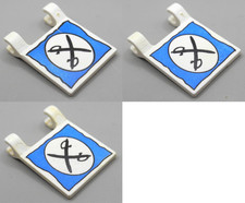 3x LEGO 2335px4 Fahne Flagge 2x2 Quadratisch AUFDRUCK (B-WARE)