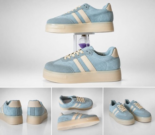 Damen sneaker plateau blau - plateau,