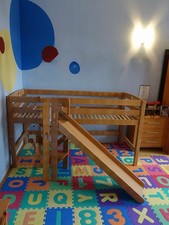 Hochbett mit rutsche - mit,