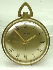 ZENTRA TASCHENUHR POCKET WATCH GOLD Vergoldet Uhr läuft! Handaufzug mechanisch