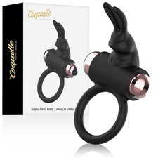COQUETTE CHIC DESIRE - COCKRING MIT Massagegerät SCHWARZ/ GOLD - Unterwäsche