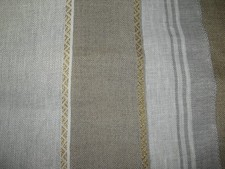 Stickband Leinen Goldrand