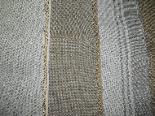 Stickband leinen goldrand - stickband,