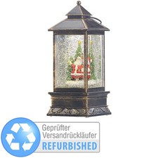 infactory Deko-LED-Laterne mit Schneewirbel, Versandrückläufer