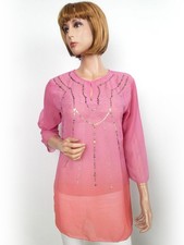 VINTAGE Damen Tunika Bluse Gr