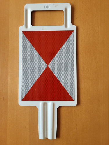Steckschild zugschluss - db,