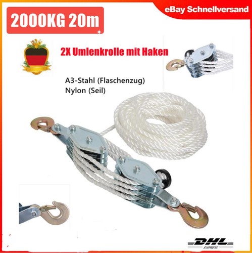 Flaschenzug 2000kg 20m