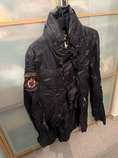 Khujo Mantel Regenmantel Blau Dunkelblau Damen M Modell ANY Ungetragen Wachslook